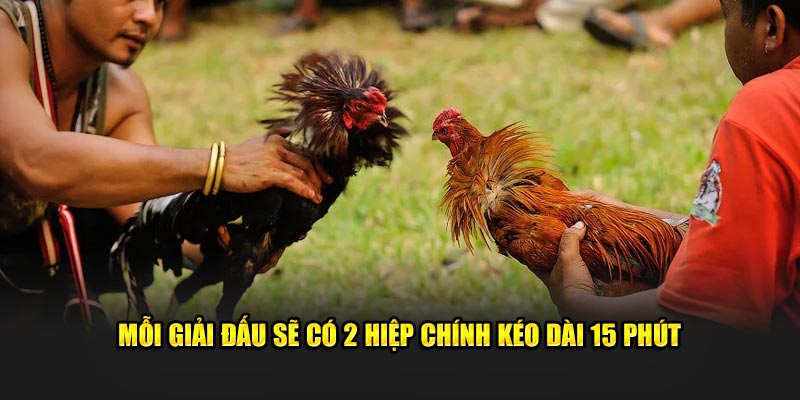 Mỗi giải đấu sẽ có 2 hiệp chính kéo dài 15 phút 